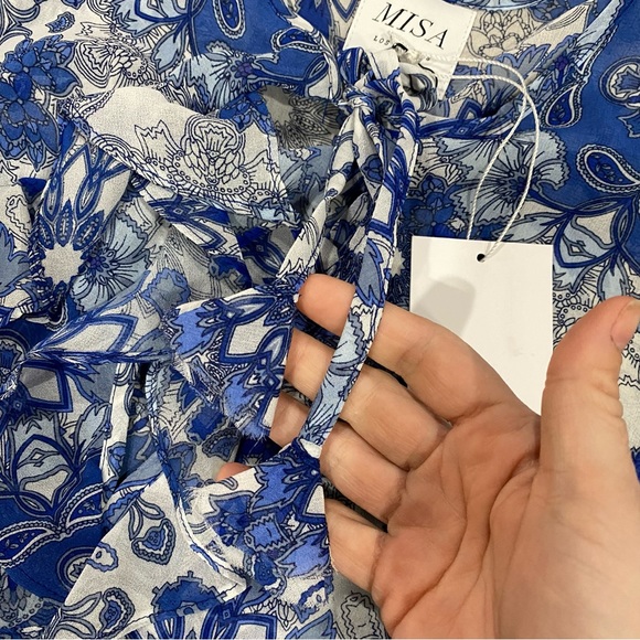 Misa Raziela Cropped Chiffon Ruffle Top - Picture 7 of 11